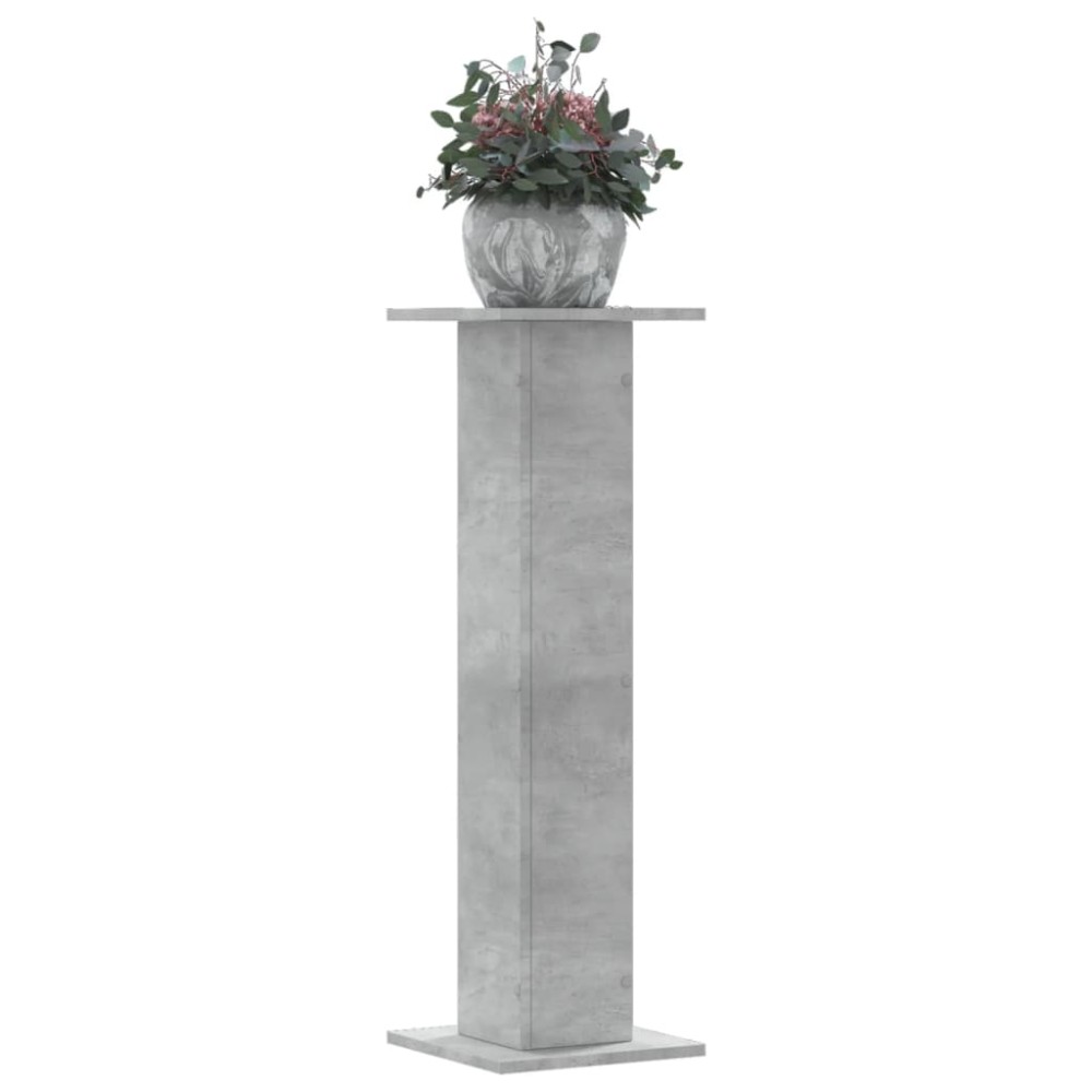 vidaXL Suport de plante, 2 buc., gri beton, 30x30x95 cm lemn prelucrat
