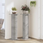 vidaXL Suport de plante, 2 buc., gri beton, 30x30x95 cm lemn prelucrat vidaXL Suport de plante, 2 buc., gri beton, 30x30x95 cm lemn prelucrat