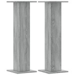 vidaXL Suporturi de plante 2 buc. gri sonoma 30x30x95cm lemn prelucrat vidaXL Suporturi de plante 2 buc. gri sonoma 30x30x95cm lemn prelucrat