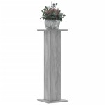 vidaXL Suporturi de plante 2 buc. gri sonoma 30x30x95cm lemn prelucrat vidaXL Suporturi de plante 2 buc. gri sonoma 30x30x95cm lemn prelucrat