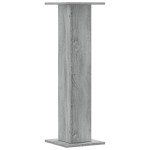 vidaXL Suporturi de plante 2 buc. gri sonoma 30x30x95cm lemn prelucrat vidaXL Suporturi de plante 2 buc. gri sonoma 30x30x95cm lemn prelucrat