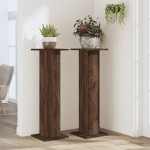 vidaXL Suporturi plante 2 buc. stejar maro 30x30x95 cm lemn prelucrat vidaXL Suporturi plante 2 buc. stejar maro 30x30x95 cm lemn prelucrat