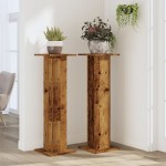 vidaXL Suporturi de plante 2 buc. lemn vechi 30x30x95cm lemn prelucrat vidaXL Suporturi de plante 2 buc. lemn vechi 30x30x95cm lemn prelucrat