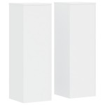 vidaXL Suporturi plante, 2 buc., alb, 33x33x100 cm, lemn prelucrat vidaXL Suporturi plante, 2 buc., alb, 33x33x100 cm, lemn prelucrat