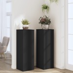 vidaXL Suporturi plante, 2 buc., negru, 33x33x100 cm, lemn prelucrat vidaXL Suporturi plante, 2 buc., negru, 33x33x100 cm, lemn prelucrat