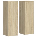 vidaXL Suporturi plante 2 buc stejar sonoma 33x33x100cm lemn prelucrat