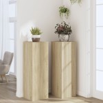 vidaXL Suporturi plante 2 buc stejar sonoma 33x33x100cm lemn prelucrat