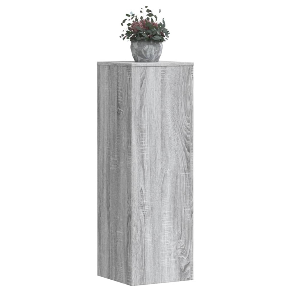 vidaXL Suporturi plante 2 buc. gri sonoma 33x33x100cm lemn prelucrat