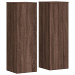 vidaXL Suporturi plante 2 buc. stejar maro 33x33x100 cm lemn prelucrat
