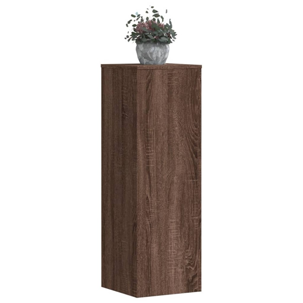 vidaXL Suporturi plante 2 buc. stejar maro 33x33x100 cm lemn prelucrat