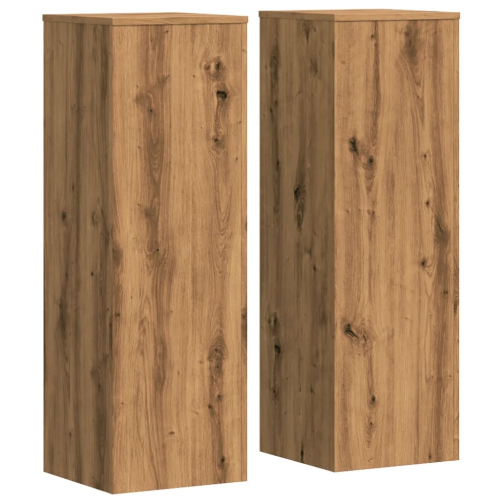 vidaXL Suporturi plante, 2 buc., stejar artizanal, 33x33x100 cm, lemn