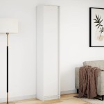 vidaXL Dulap înalt cu LED alb 41,5x32,5x200 cm lemn prelucrat vidaXL Dulap înalt cu LED alb 41,5x32,5x200 cm lemn prelucrat
