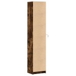 vidaXL Dulap înalt LED stejar fumuriu 41,5x32,5x200 cm lemn prelucrat vidaXL Dulap înalt LED stejar fumuriu 41,5x32,5x200 cm lemn prelucrat