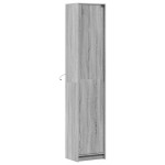 vidaXL Dulap înalt cu LED gri sonoma 41,5x32,5x200 cm lemn prelucrat vidaXL Dulap înalt cu LED gri sonoma 41,5x32,5x200 cm lemn prelucrat