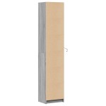 vidaXL Dulap înalt cu LED gri sonoma 41,5x32,5x200 cm lemn prelucrat vidaXL Dulap înalt cu LED gri sonoma 41,5x32,5x200 cm lemn prelucrat