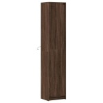 vidaXL Dulap înalt cu LED stejar maro 41,5x32,5x200 cm lemn prelucrat vidaXL Dulap înalt cu LED stejar maro 41,5x32,5x200 cm lemn prelucrat