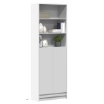 vidaXL Dulap înalt cu LED alb 69x32,5x200 cm lemn prelucrat vidaXL Dulap înalt cu LED alb 69x32,5x200 cm lemn prelucrat
