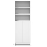 vidaXL Dulap înalt cu LED alb 69x32,5x200 cm lemn prelucrat vidaXL Dulap înalt cu LED alb 69x32,5x200 cm lemn prelucrat