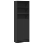 vidaXL Dulap înalt cu LED negru 69x32,5x200 cm lemn prelucrat vidaXL Dulap înalt cu LED negru 69x32,5x200 cm lemn prelucrat