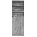 vidaXL Dulap înalt cu LED gri sonoma 69x32,5x200 cm lemn prelucrat vidaXL Dulap înalt cu LED gri sonoma 69x32,5x200 cm lemn prelucrat