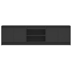 vidaXL Dulap TV cu LED, negru, 180x34x50 cm, lemn prelucrat