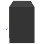 vidaXL Dulap TV cu LED, negru, 180x34x50 cm, lemn prelucrat