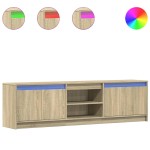 vidaXL Dulap TV cu LED, stejar sonoma, 180x34x50 cm, lemn prelucrat vidaXL Dulap TV cu LED, stejar sonoma, 180x34x50 cm, lemn prelucrat