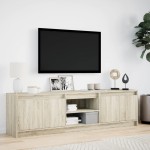 vidaXL Dulap TV cu LED, stejar sonoma, 180x34x50 cm, lemn prelucrat vidaXL Dulap TV cu LED, stejar sonoma, 180x34x50 cm, lemn prelucrat