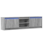 vidaXL Dulap TV cu LED, gri sonoma, 180x34x50 cm, lemn prelucrat