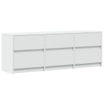 vidaXL Comodă TV cu LED, alb, 140x34x50 cm, lemn prelucrat vidaXL Comodă TV cu LED, alb, 140x34x50 cm, lemn prelucrat