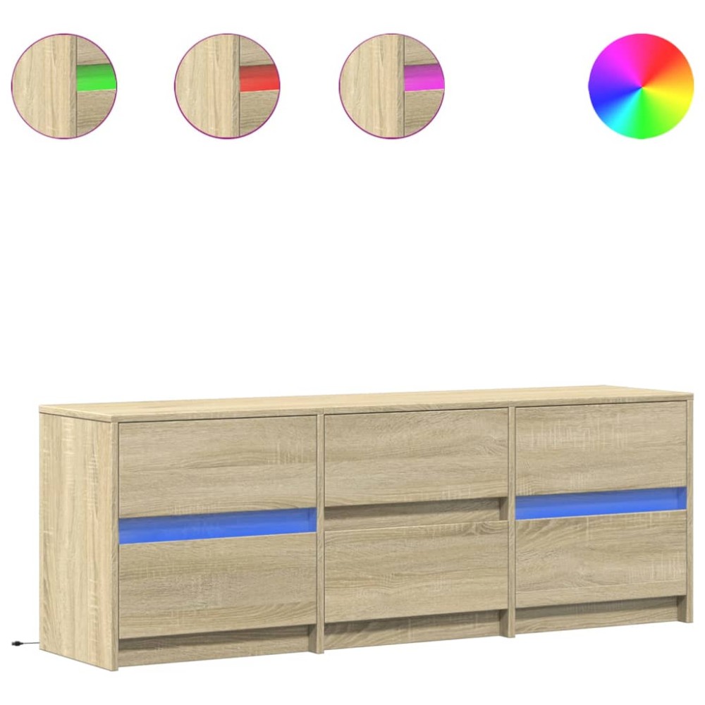 vidaXL Dulap TV, stejar sonoma, 140x34x50 cm, lemn compozit
