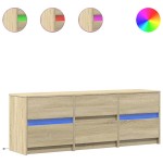 vidaXL Dulap TV, stejar sonoma, 140x34x50 cm, lemn compozit vidaXL Dulap TV, stejar sonoma, 140x34x50 cm, lemn compozit