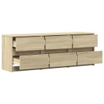 vidaXL Dulap TV, stejar sonoma, 140x34x50 cm, lemn compozit vidaXL Dulap TV, stejar sonoma, 140x34x50 cm, lemn compozit