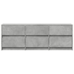 vidaXL Dulap TV cu LED, gri beton, 140x34x50 cm, lemn prelucrat