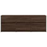 vidaXL Dulap TV cu LED, stejar maro, 140x34x50 cm, lemn prelucrat