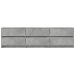 vidaXL Dulap TV cu LED, gri beton, 180x34x50 cm, lemn prelucrat