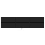 vidaXL Dulap TV de perete cu lumini LED, negru, 180x31x45 cm vidaXL Dulap TV de perete cu lumini LED, negru, 180x31x45 cm