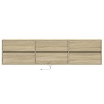 vidaXL Dulap TV de perete cu lumini LED, stejar sonoma, 180x31x45 cm vidaXL Dulap TV de perete cu lumini LED, stejar sonoma, 180x31x45 cm