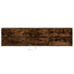 vidaXL Dulap TV de perete cu lumini LED, stejar fumuriu, 180x31x45 cm vidaXL Dulap TV de perete cu lumini LED, stejar fumuriu, 180x31x45 cm