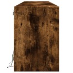 vidaXL Dulap TV de perete cu lumini LED, stejar fumuriu, 180x31x45 cm vidaXL Dulap TV de perete cu lumini LED, stejar fumuriu, 180x31x45 cm