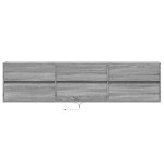 vidaXL Comodă TV de perete cu lumini LED, gri sonoma, 180x31x45 cm vidaXL Comodă TV de perete cu lumini LED, gri sonoma, 180x31x45 cm