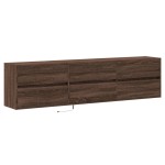 vidaXL Dulap TV de perete cu lumini LED, stejar maro, 180x31x45 cm vidaXL Dulap TV de perete cu lumini LED, stejar maro, 180x31x45 cm