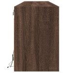 vidaXL Dulap TV de perete cu lumini LED, stejar maro, 180x31x45 cm vidaXL Dulap TV de perete cu lumini LED, stejar maro, 180x31x45 cm
