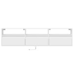 vidaXL Comodă TV de perete cu lumini LED, alb, 180x31x45 cm vidaXL Comodă TV de perete cu lumini LED, alb, 180x31x45 cm