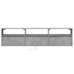 vidaXL Comodă TV de perete cu lumini LED, gri beton, 180x31x45 cm vidaXL Comodă TV de perete cu lumini LED, gri beton, 180x31x45 cm
