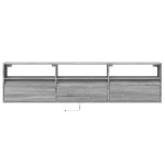 vidaXL Comodă TV de perete cu lumini LED, gri sonoma, 180x31x45 cm vidaXL Comodă TV de perete cu lumini LED, gri sonoma, 180x31x45 cm