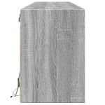 vidaXL Comodă TV de perete cu lumini LED, gri sonoma, 180x31x45 cm vidaXL Comodă TV de perete cu lumini LED, gri sonoma, 180x31x45 cm