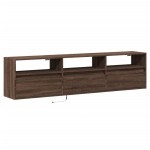 vidaXL Dulap TV de perete cu lumini LED, stejar maro, 180x31x45 cm vidaXL Dulap TV de perete cu lumini LED, stejar maro, 180x31x45 cm
