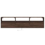 vidaXL Dulap TV de perete cu lumini LED, stejar maro, 180x31x45 cm vidaXL Dulap TV de perete cu lumini LED, stejar maro, 180x31x45 cm