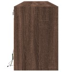 vidaXL Dulap TV de perete cu lumini LED, stejar maro, 180x31x45 cm vidaXL Dulap TV de perete cu lumini LED, stejar maro, 180x31x45 cm